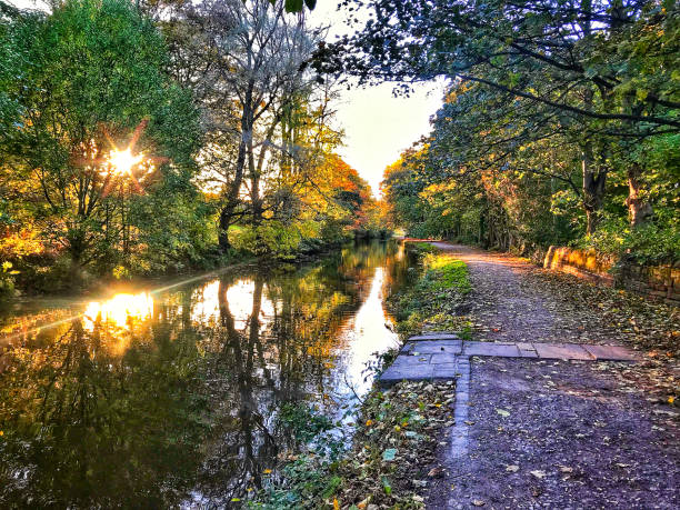istock Autumn colours on Leeds-Liverpool canal 1060154772