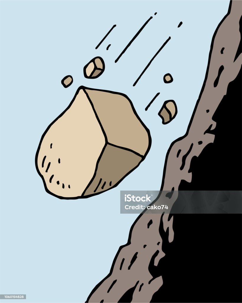 Something Falling Down Rocks Falling Rocks Stock Illustration - Download Image Now - Falling, Rock ...