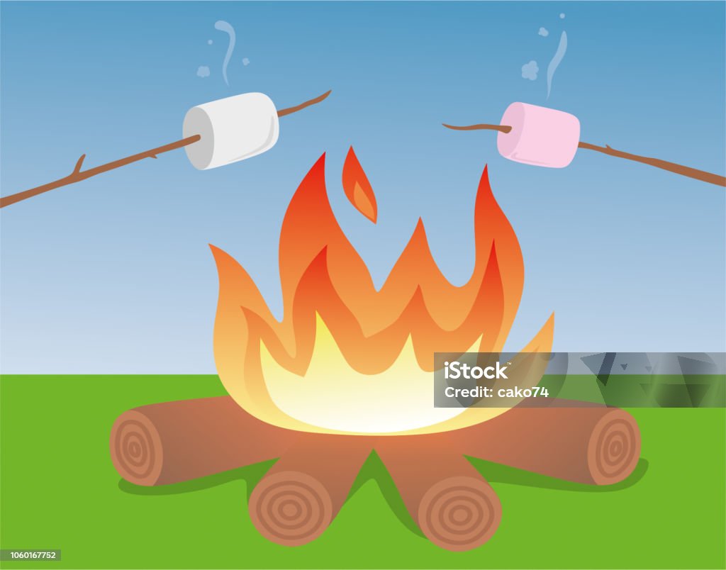 Geröstete marshmallow - Lizenzfrei Mäusespeck Vektorgrafik