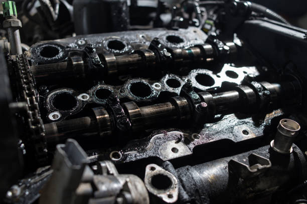 istock Repairing V8 engine in auto repair shop 1060167982
