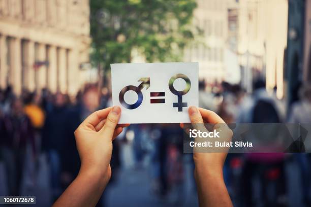 Sex Sign As A Metaphor Of Social Issue Stock Photo - Download Image Now - Gender Equality, Equality, Women