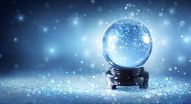 Crystal Ball Sparkling In Shiny Background