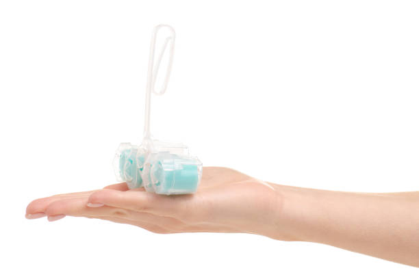 istock Toilet balls cleaner in hand 1060184426