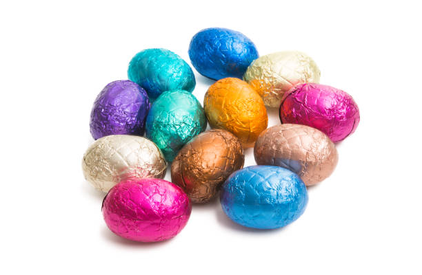 istock chocolate eggs in color foil isolated 1060193422