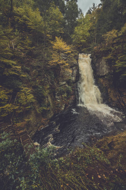 istock Bushkill Falls in Poconos, PA, surrounded by lush fall foliage 1060204016