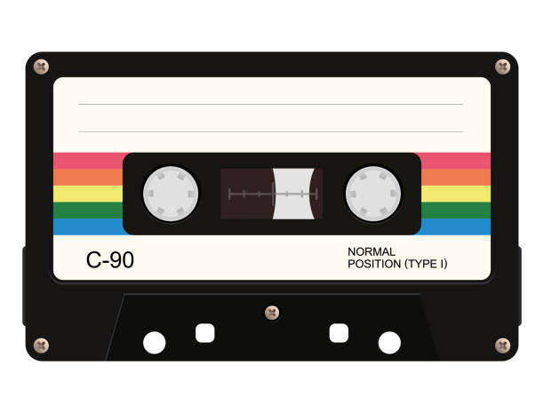 illustrations, cliparts, dessins animés et icônes de cassette audio. illustration vectorielle - cassette audio