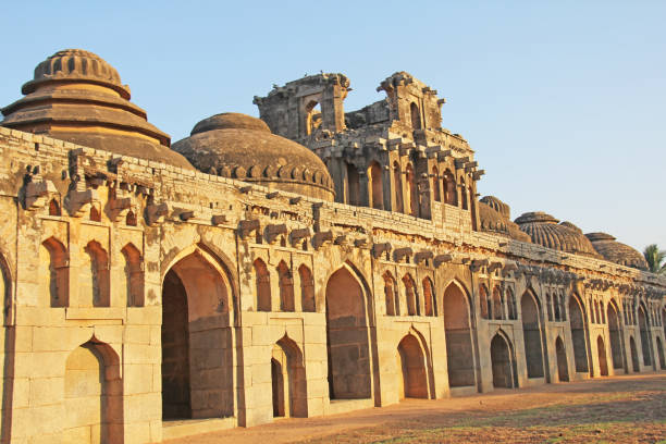 istock Elephant Stables. Garage or parking for royal elephants. Hampi Monuments, Karnataka, India 1060210774