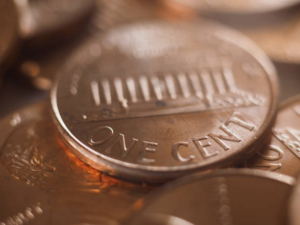 istock 1 cent coin, United States, selective focus 1060211312