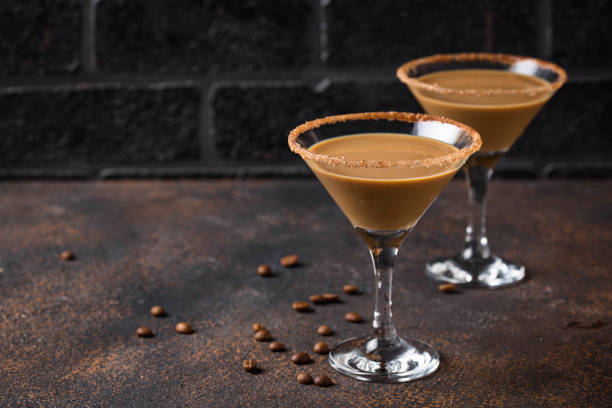 istock Chocolate martini cocktail or Irish cream liquor 1060217836