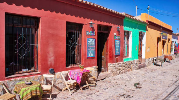 pintorescas calles del pueblo de humahuaca - photography north america cactus plant fotografías e imágenes de stock