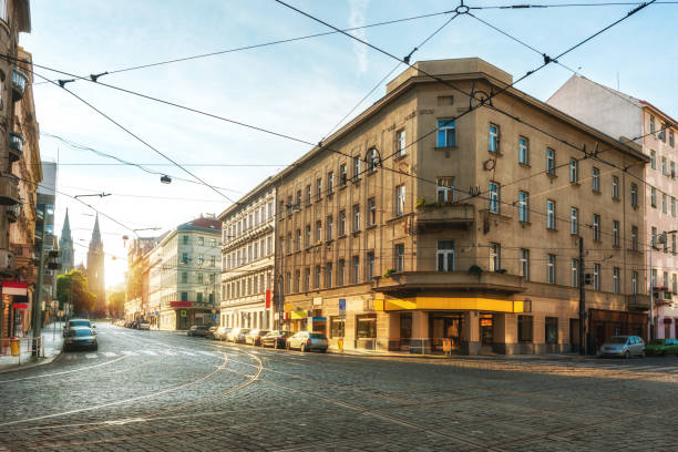 istock Sunny city street in Prague 1060231446