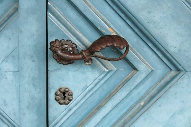 Door, handle, antique, wood, Bavaria, Allgäu