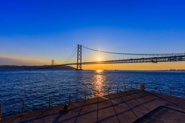 istock Akashi Kaikyo Bridge at Kobe Hyogo,Japan 1060242442