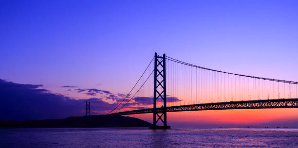 istock Akashi Kaikyo Bridge at Kobe Hyogo,Japan 1060242480