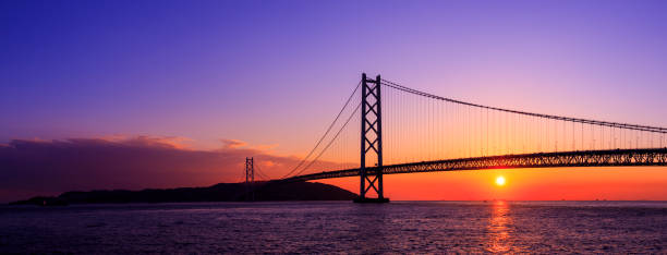 istock Akashi Kaikyo Bridge at Kobe Hyogo,Japan 1060242482