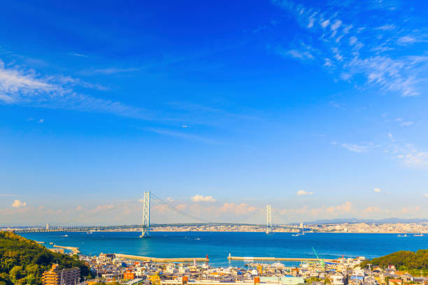 Akashi Kaikyo Bridge at Kobe Hyogo,Japan