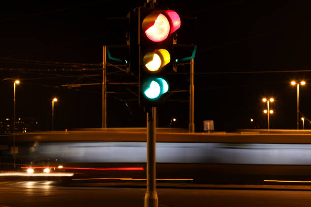 istock traffic lights in the night 1060255002