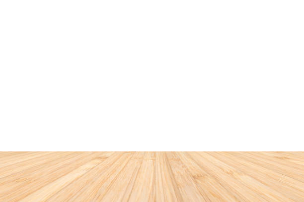 istock Wood floor texture in light brown color isolated on white background 1060280420