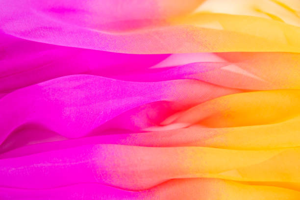 istock Texture chiffon fabric pink and yellow  color for backgrounds 1060311152