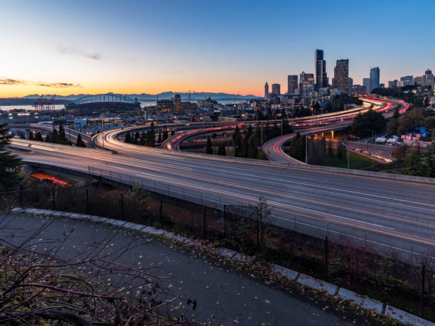 istock elevated view of Interstate 5 and seattle downtown skyline 1060326454