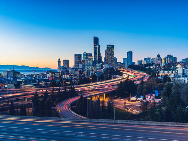 istock elevated view of Interstate 5 and seattle downtown skyline 1060326524