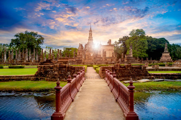 istock Buddha Statue at Wat Mahathat in Sukhothai Historical Park. 1060333832
