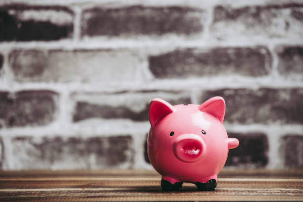 istock Brick background with piggy Bank 1060343270
