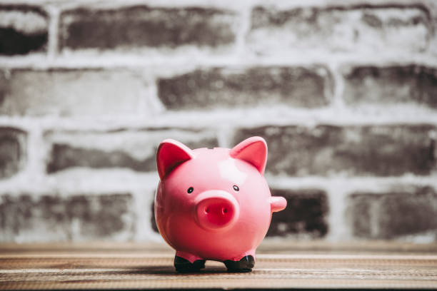 istock Brick background with piggy Bank 1060343292