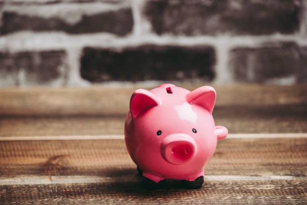 istock Brick background with piggy Bank 1060343300