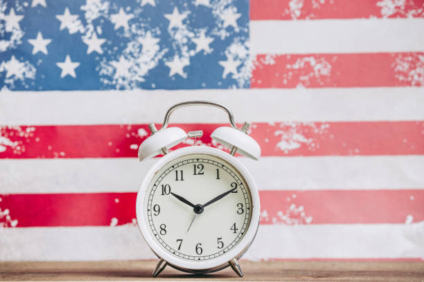 istock American flag and watch 1060343310