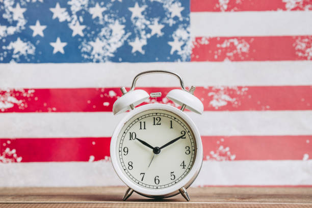 istock American flag and watch 1060343312