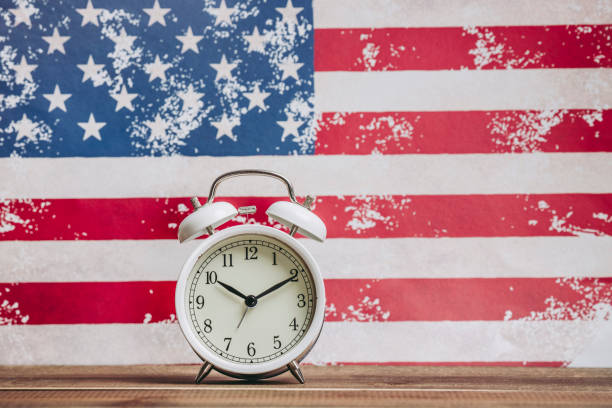 istock American flag and watch 1060343316