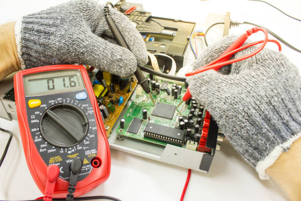 istock DVD Player motherboard repair close-up, electronic hardware concept. 1060354248