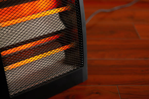 istock electric heater working in a room with copy space 1060358734