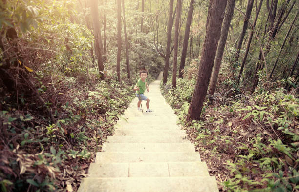 istock child hiking in picturesque mountains 1060361086