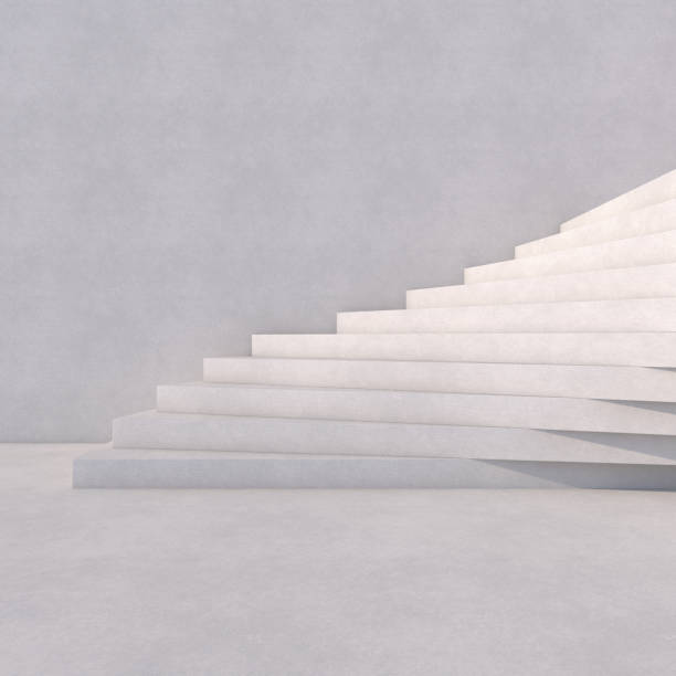 istock Rising arrow on staircase, increasing business. 3D 1060366344