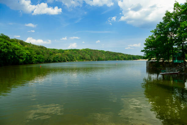 istock Green Lake and forest scenery 1060366826