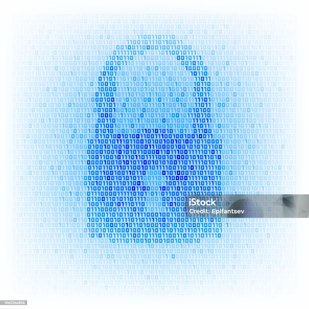 Security Concept Binary Code Lock Symbol Stock Illustration - Download ...