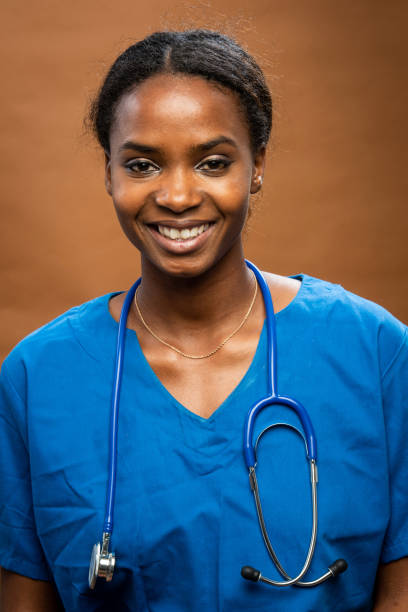 istock Young black female health care worker 1060369546