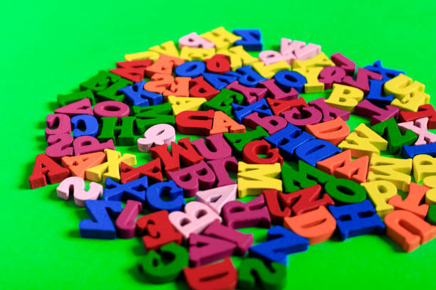 istock Green background and alphabet 1060380846