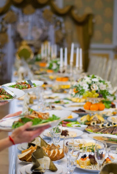 istock delicious dishes on the table in the restaurant. serving table. 1060394902