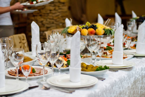 istock delicious dishes on the table in the restaurant. serving table. 1060394908