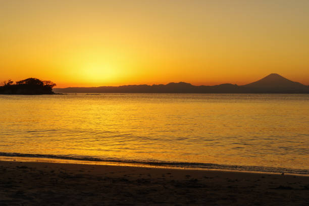istock Mt. Fuji from Chojagasaki at Sunset, Kanagawa-pref. 1060396844