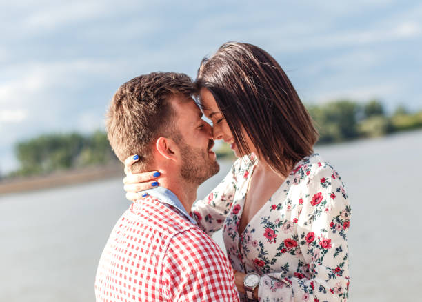 istock Happy young couple enjoying spending time together. 1060404562