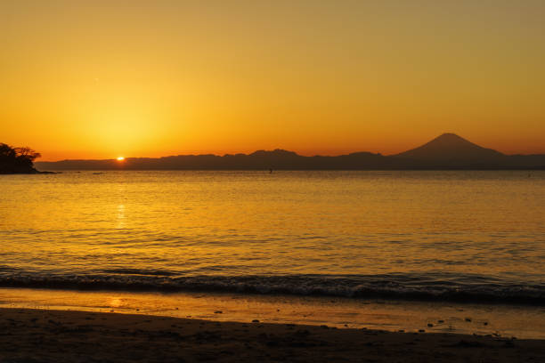 istock Mt. Fuji from Chojagasaki at Sunset, Kanagawa-pref. 1060412042