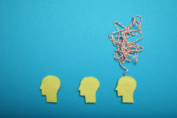 istock Person stress, chaos, adhd. Anxiety mind 1060414654