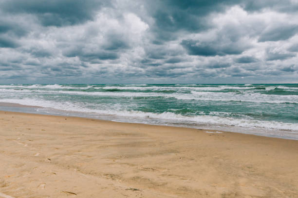 istock Stormy Black sea in day time, big waves and gusty wind 1060418052