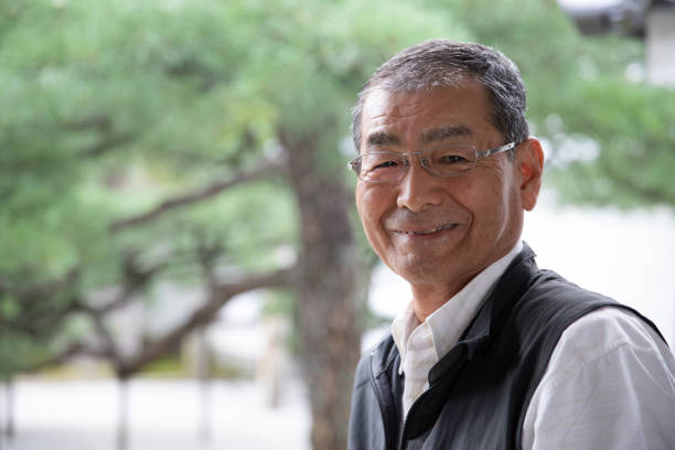 istock Japanese senior man enjoying quiet time 1060419046