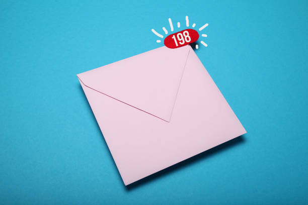istock Address attachment correspondence. Global social network. Flat envelope 1060419502