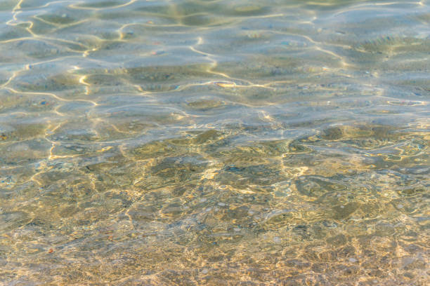 Turquoise Blue Clear Water on a Southern Italian Mediterranean Beach